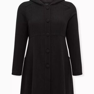 Torrid Feel The Fit Elegant Black Hooded Jacket